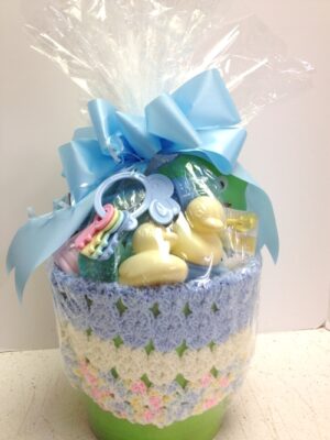 baby basket wrapped