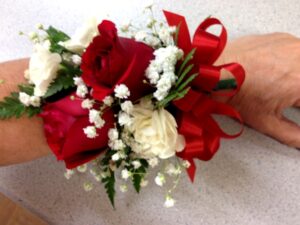 red corsage