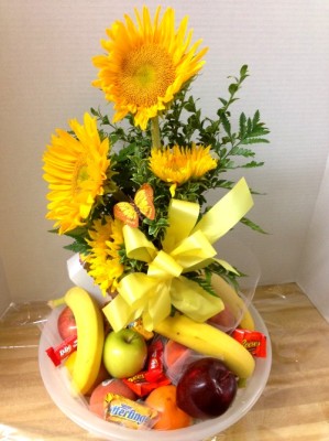 fruit and sunflowers