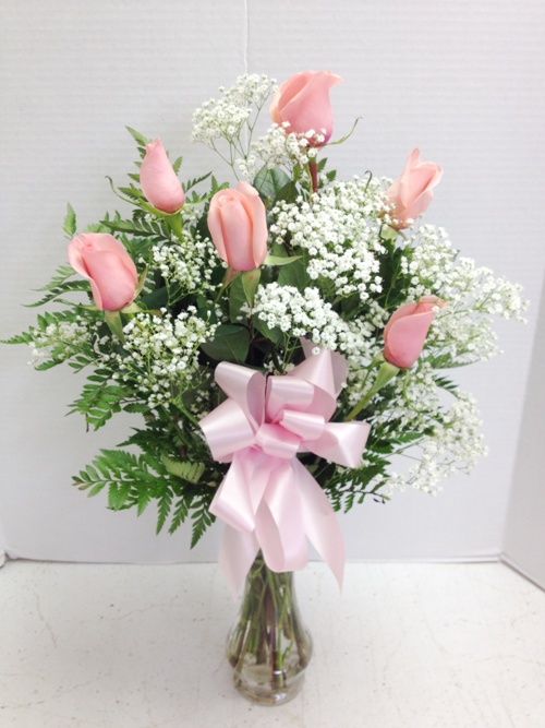 6 Pink Roses Florist Phoenix Flower Delivery Phoenix, AZ