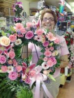 pink wreath