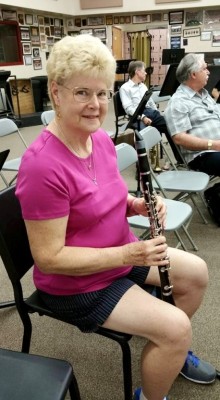 Pamela plays the Clarinet