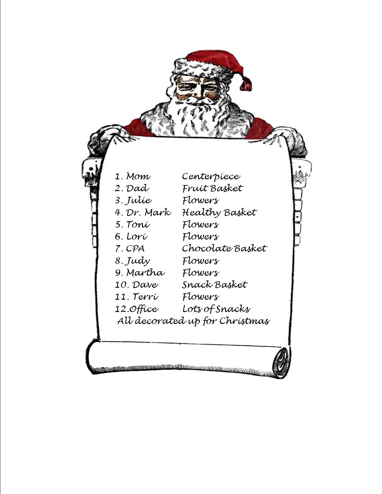 Santa and a list