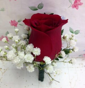 Red Rose Boutonniere