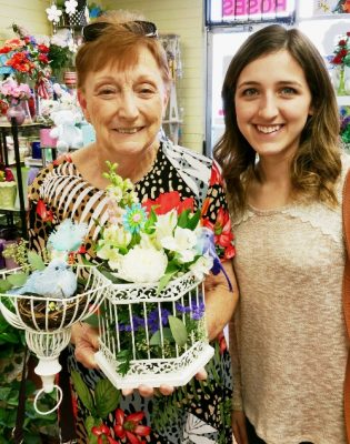 Bird cage with 2 ladies