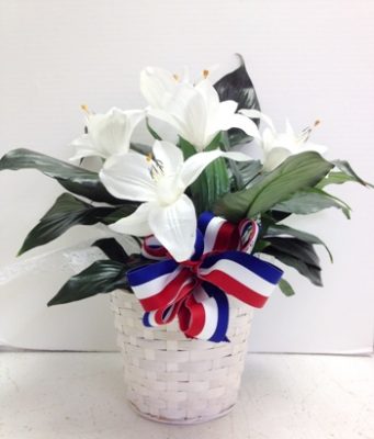 Patriotic silk flowers