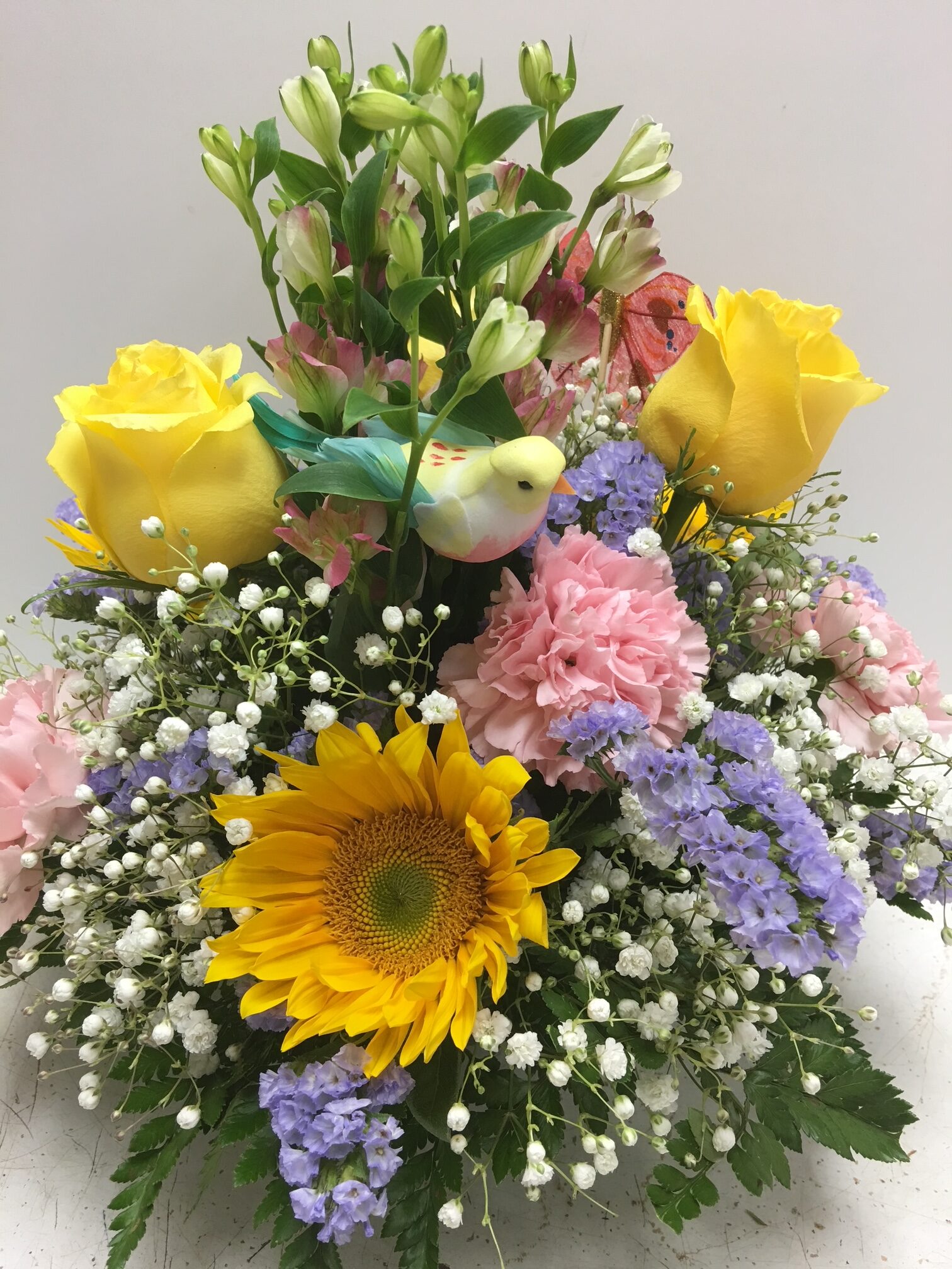 Cheerful get well flower arrangement